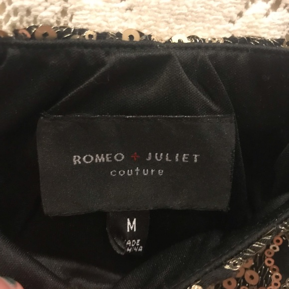 Designer sequin gold and black mini skirt - Picture 3 of 3